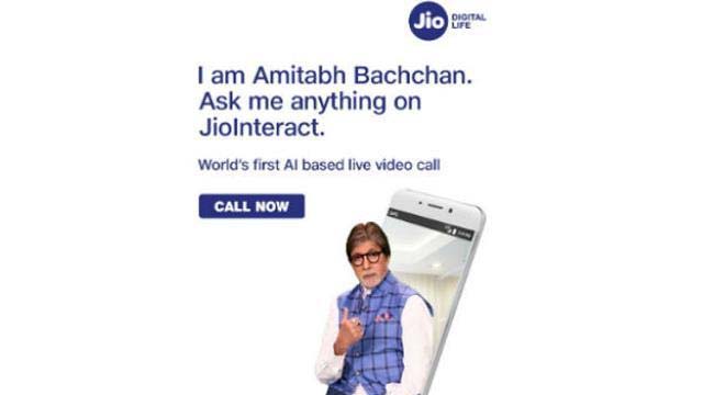 जियो ने लॉन्च किया AI आधारित इंटरनेट सेवा Jio Interact, अमिताभ बच्चन से करें live वीडियो चैट