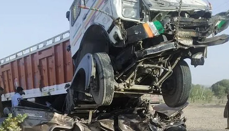 जोधपुर: ट्रक और जीप की जबरदस्त टक्कर, 11 लोगों की मौत, 3 घायल