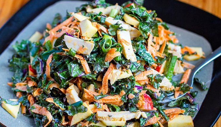 kale salad with apples and chicken,kale salad with apples and chicken recipe,hunger struck,food