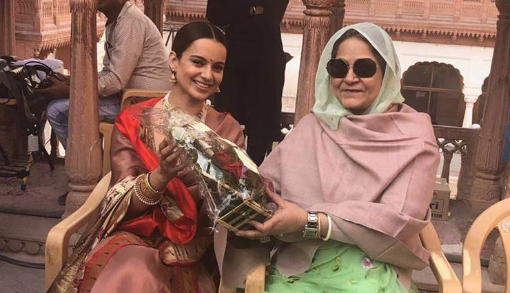 Kangana Ranaut Meets Maharani of Bikaner on Sets of Manikarnika
