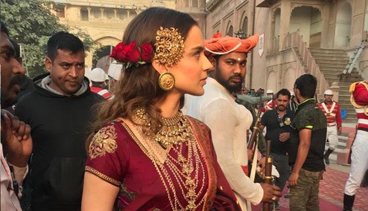 बीकानेर में कुछ यूं नजर आईं 'झांसी की रानी' बनी कंगना रनौत, देखे तस्वीरे 