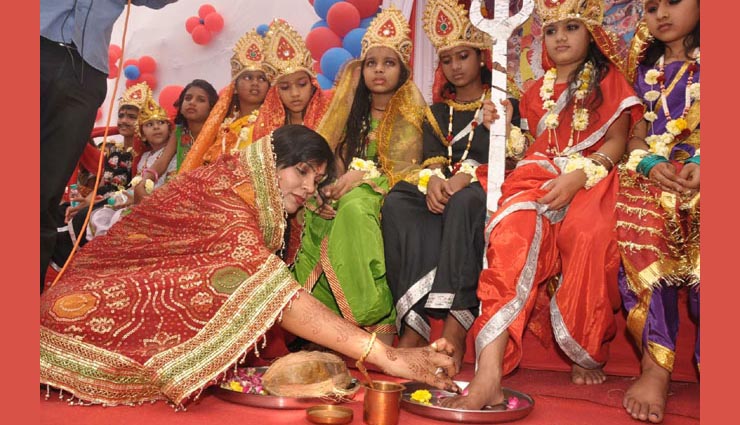 facts about girls worship in navratri,navaratri pooja