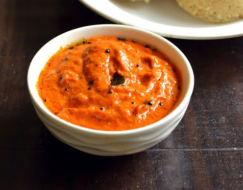 kara chutney for idlis,kara chutney for idlis recipe,chutney recipe,recipe,dinner recipe