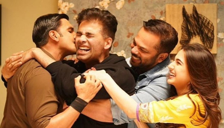 PICS- Karan Johar receives ‘bone crushing’ love on the sets of ‘Simmba’