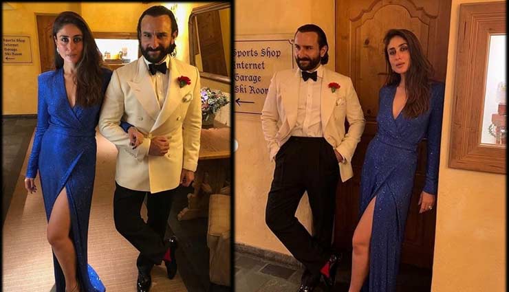 नीले रंग की थाई स्लिट ड्रेस में करीना कपूर ने लगाया हॉटनेस का तड़का, न्यू ईयर पार्टी में सैफ संग ढाया कहर