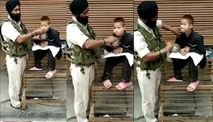 सिख जवान ने रमज़ान में भूखे बच्चे को खिलाया खाना, कायल हुए लोग, वीडियो वायरल
