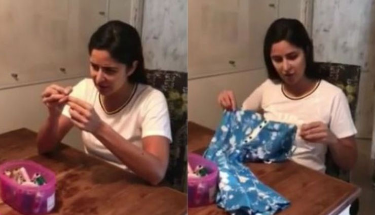 VIDEO- Katrina Kaif excels at Anushka Sharma, Varun Dhawan’s Sui Dhaaga challenge