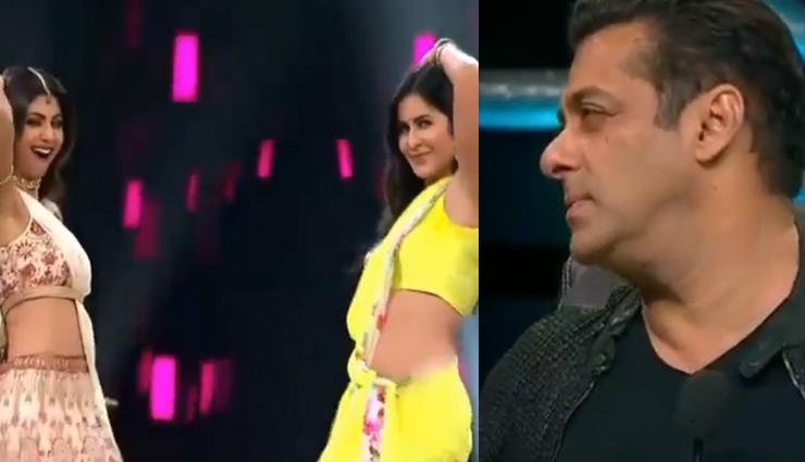 कैटरीना-शिल्पा सलमान खान को रिझाने के लिए कर रही थी डांस, तभी भाईजान ने कर डाली ये हरकत, वीडियो वायरल
