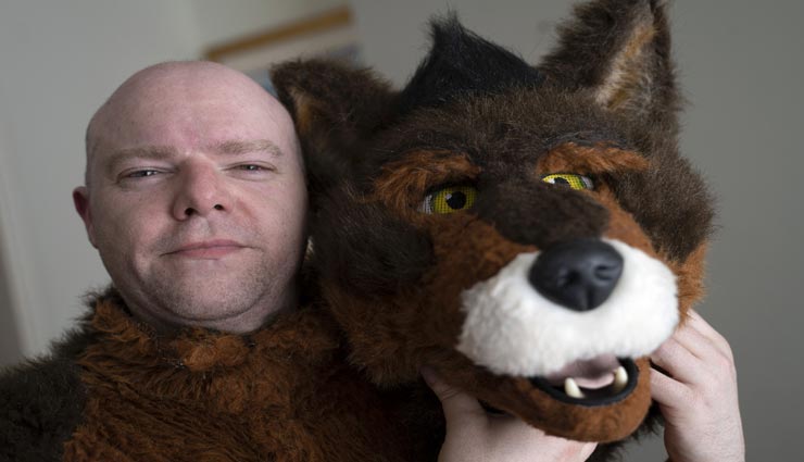 weird person,weird life,kaz james,life like a human pup,england man