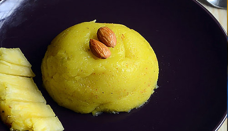 kesari halwa recipe in hindi,difference between kesari and halwa,kesari bhaat halwa,pineapple suji halwa,hunger struck,food,how to make pineapple suji halwa,pineapple suji halwa recipe,pineapple suji ka halwa,suji halwa with pineapple