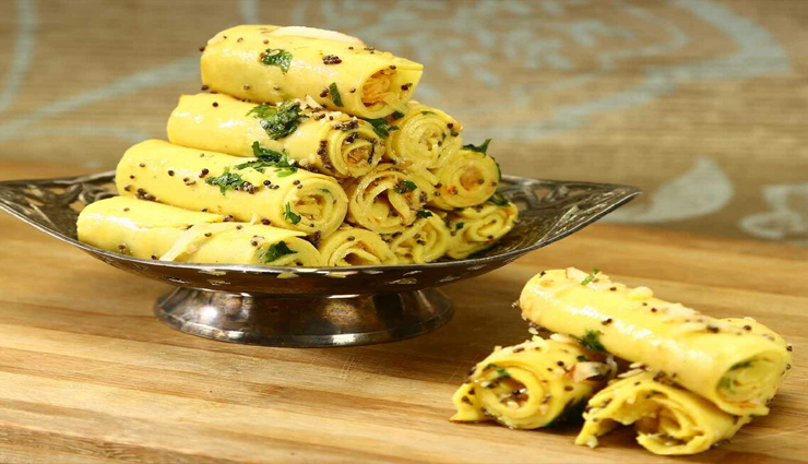 घर पर आसानी से बनाए गुजरात की फेमस फूड डिश खांडवी, चटपटा स्नैक्स #Recipe