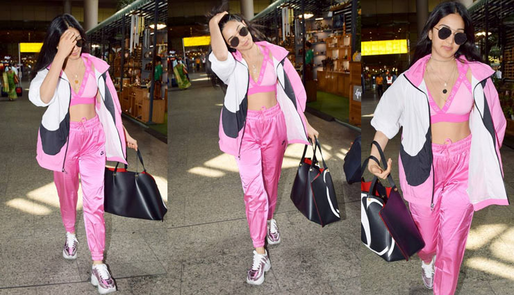 kiara advani,kiara advani pics videos,kiara advani pics,kiara advani sports bra and pants,kiara advani washboard abs,kiara advani airport fashion,kiara advani hot pics,kiara advani in pink dress,entertainmnet,bollywood news in hindi