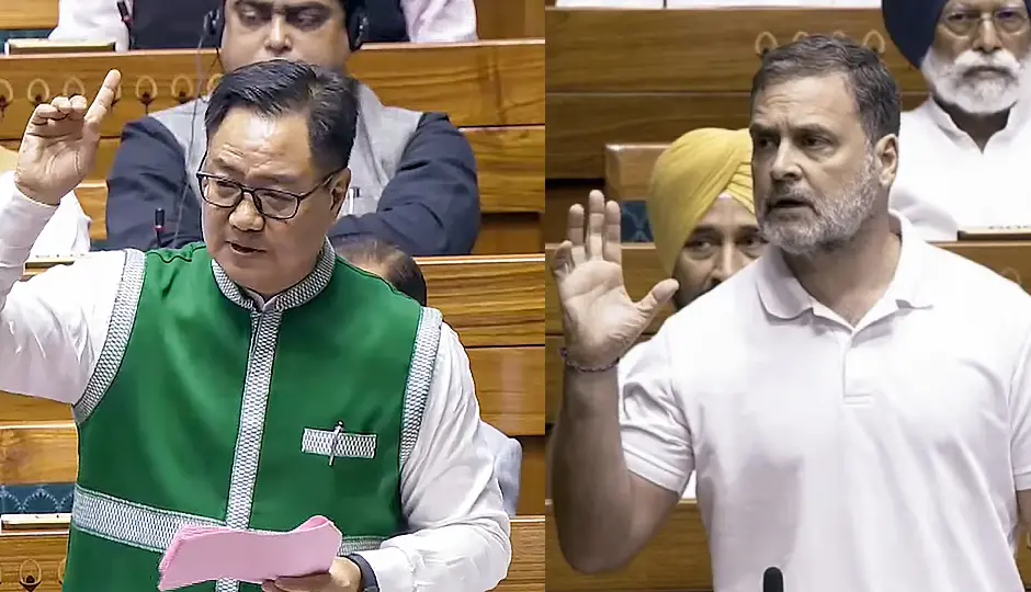 राहुल गांधी की टी-शर्ट पर किरेन रिजिजू का निशाना, कहा- सलाहकारों ने उनके दिमाग को 'हाईजैक' कर लिया