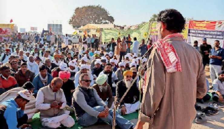 राजस्थान में किसान आंदोलन ने पकड़ा जोर,  बढ़ती भीड़ के साथ बढ़ने लगे इंतजाम 