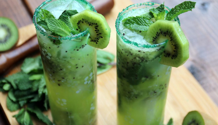 kiwi mojito mocktail,summer recipe,drinks recipe,mocktail recipe