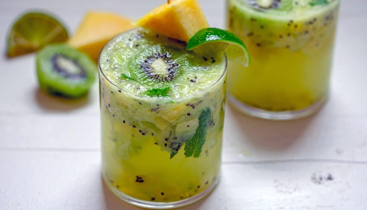 kiwi mojito mocktail,summer recipe,drinks recipe,mocktail recipe