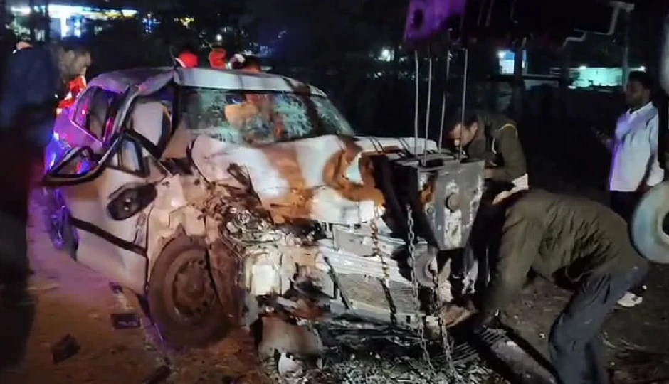 कोटा: NH-52 पर भीषण हादसा, रॉन्ग साइड ट्रक ने कार को मारी टक्कर, दो की मौत