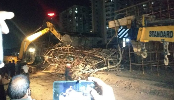 कोटा: झालावाड़ रोड पर बन रहे फ्लाईओवर का लोहे का स्ट्रक्चर गिरा, 12 मजदूर घायल, 5 की हालत गंभीर