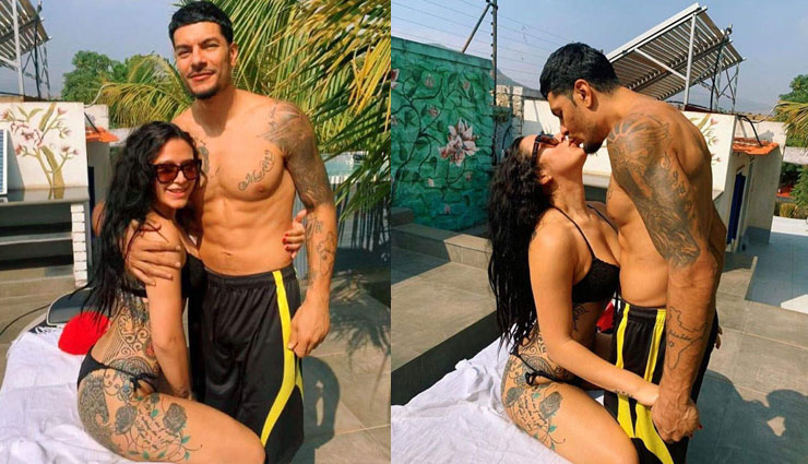 कृष्णा श्रॉफ ने किया बॉयफ्रेंड को KISS, ब्लैक बिकीनी में हॉट तस्वीरें वायरल