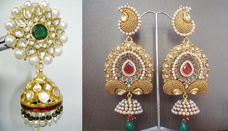 earrings,trendy earrings,fashion tips,jhumki,kundan jhumka,chandbali,moti jhumka