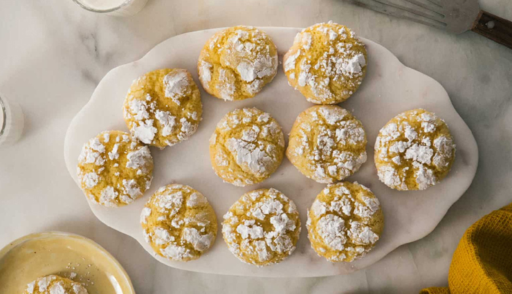 mouthwatering lemon crinkle cookies,food,easy recipe