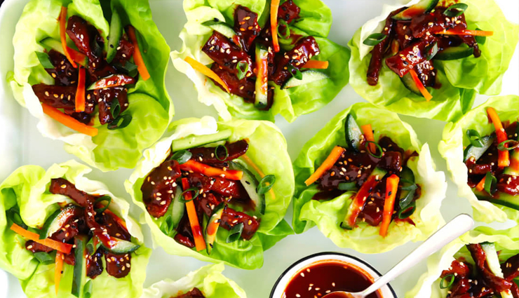 fried black bean chicken lettuce cups,chicken lettuce cups recipe,easy recipes,hunger struck,food