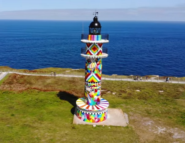 old lighthouse,paint,okuda san miguel,weird news