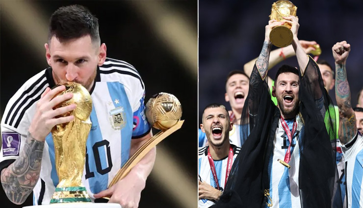 FIFA World Cup 2022:  ट्रॉफी को चूमा जी भरकर देखा... फिर लगे नाचने, वर्ल्ड कप जीतने के बाद Lionel Messi ने ऐसे मनाया जश्न, Video
