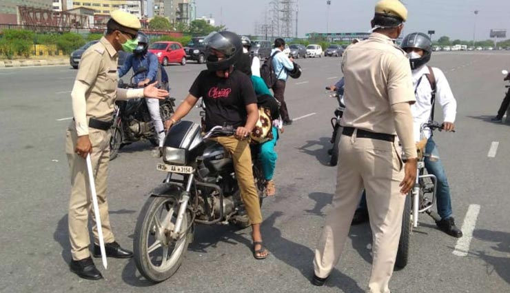 अलवर : लॉकडाउन के दूसरे दिन दिखी पुलिस की सख्ती, 2500 वाहनों के काटे चालान, 207 जब्त, 48 लाेग क्वारेंटाइन