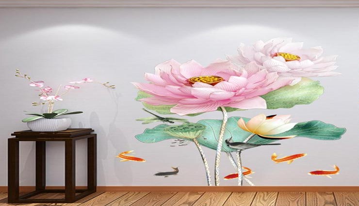 home decoration,wall decoration,wallpaper decoration,lotus flower wallpaper designs