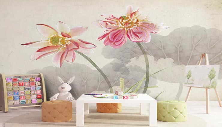 home decoration,wall decoration,wallpaper decoration,lotus flower wallpaper designs