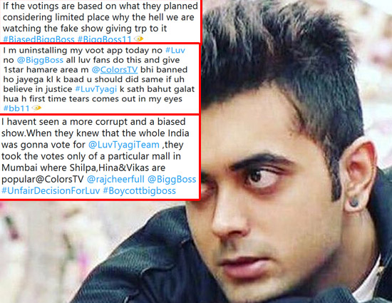 बिग बॉस 11 : लव त्यागी की एलिमिनेशन से फैन्स का फूटा गुस्सा, सलमान के शो पर उठाई ऊँगली