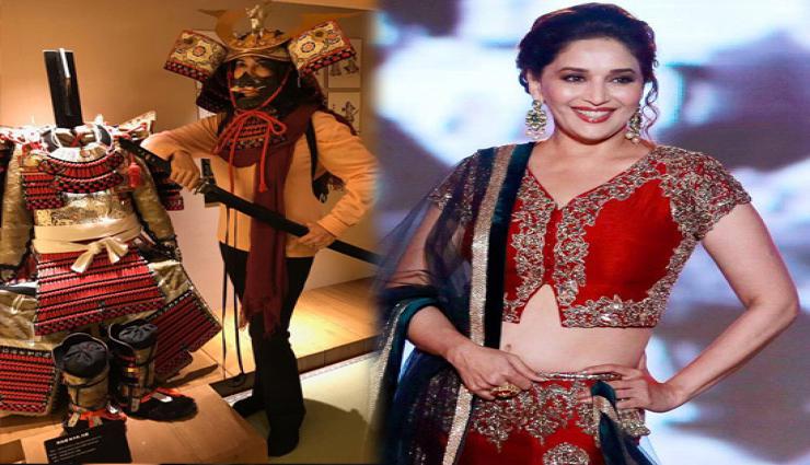 PHOTO नए साल के जश्न में समुराई अवतार में नजर आईं माधुरी