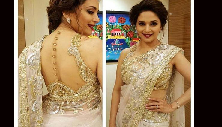 fashion tips,fashion trends,saree colletion,madhuri saree collection,navratri special,celebrity fashion