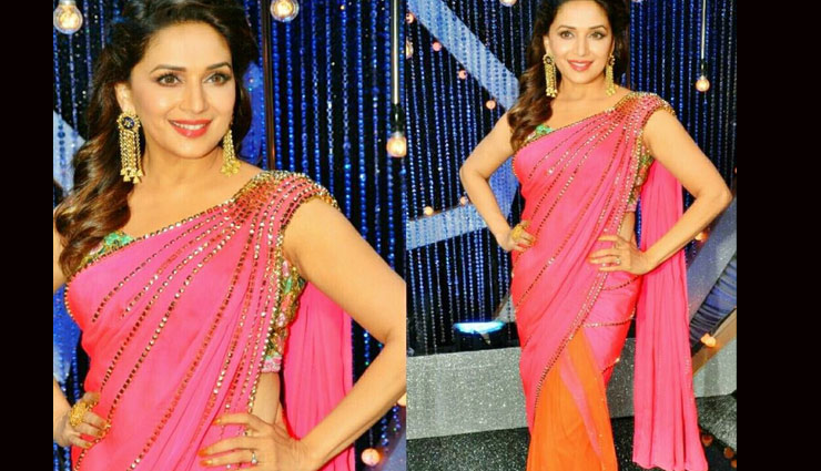fashion tips,fashion trends,saree colletion,madhuri saree collection,navratri special,celebrity fashion