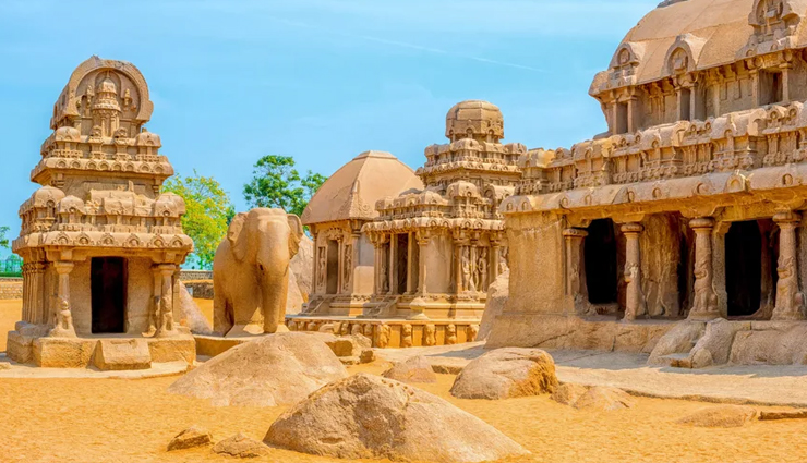 mahabalipuram,tourist attraction in mahabalipuram,places to visit in mahabalipuram,the pancha rathas,the shore temple,arjunas penance,varaha cave temple