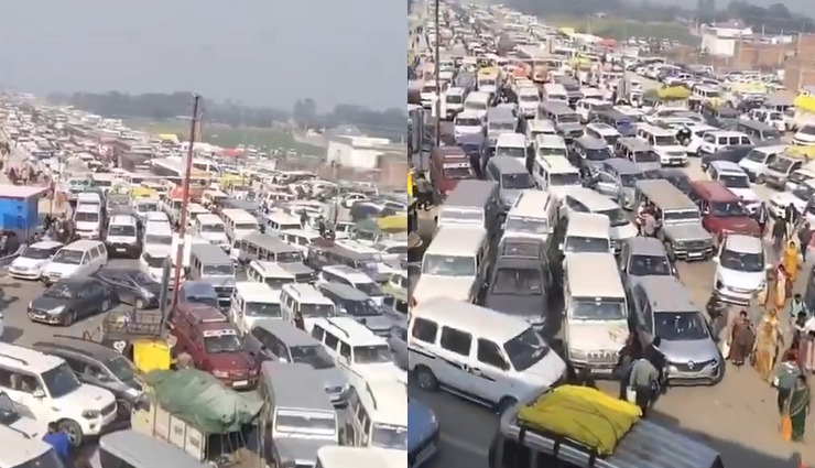 मौनी अमावस्या के बाद लखनऊ-अयोध्या मार्ग पर भयंकर जाम, देखें वीडियो 