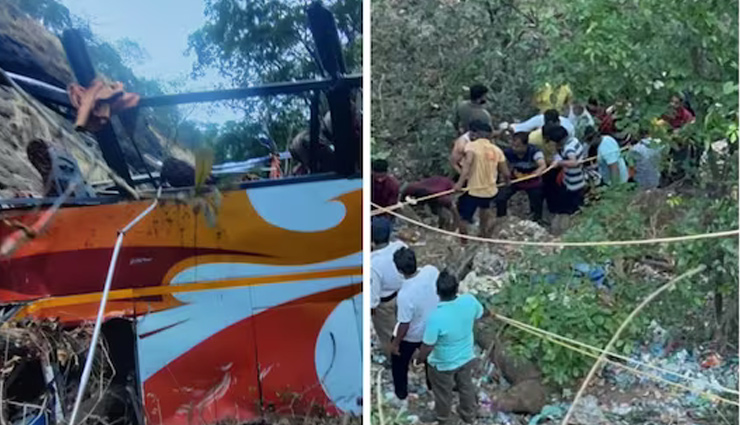 महाराष्ट्र: पुणे के लोनावाला इलाके में भीषण हादसा, अनियंत्रित होकर खाई में गिरी बस, 13 लोगों की मौत