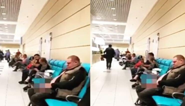 weird news,weird person,man urinates at airport,urinates in front of passengers