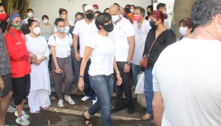 mandira bedi,mandira bedi husband died,mandira bedi funeral