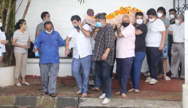 mandira bedi,mandira bedi husband died,mandira bedi funeral