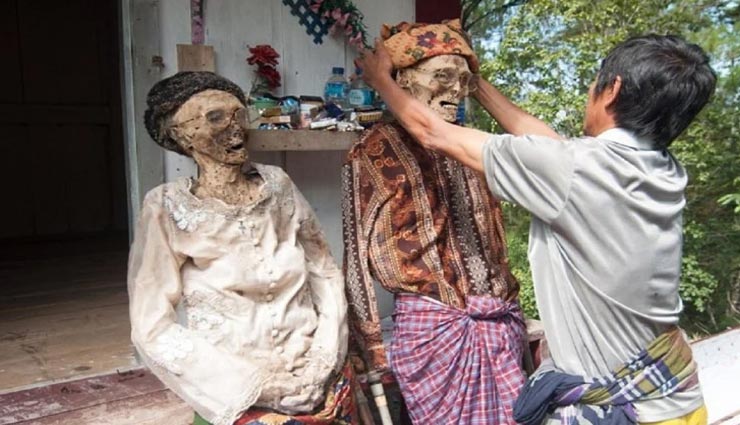weird news,weird ritual,weird festival,corpses taken out,indonesia