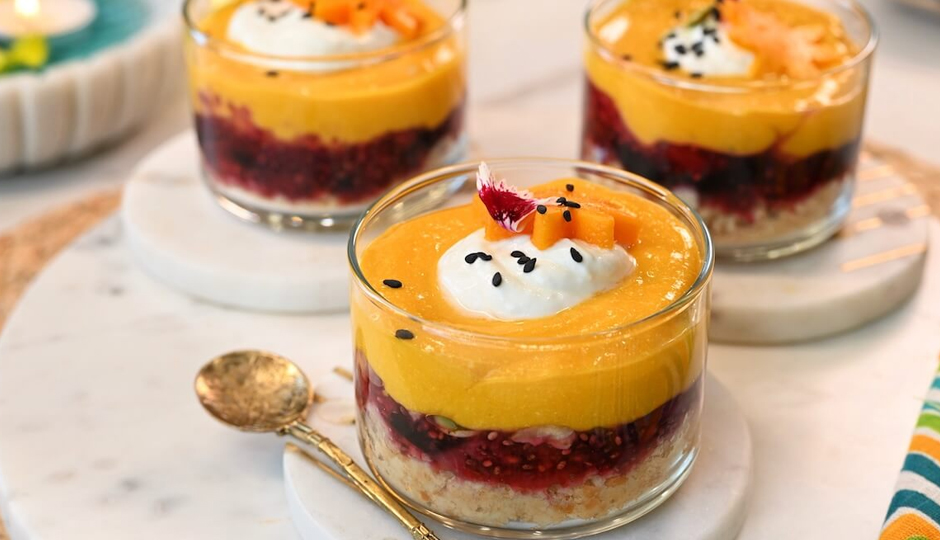 Delicious Mango and Berry Yogurt Parfait