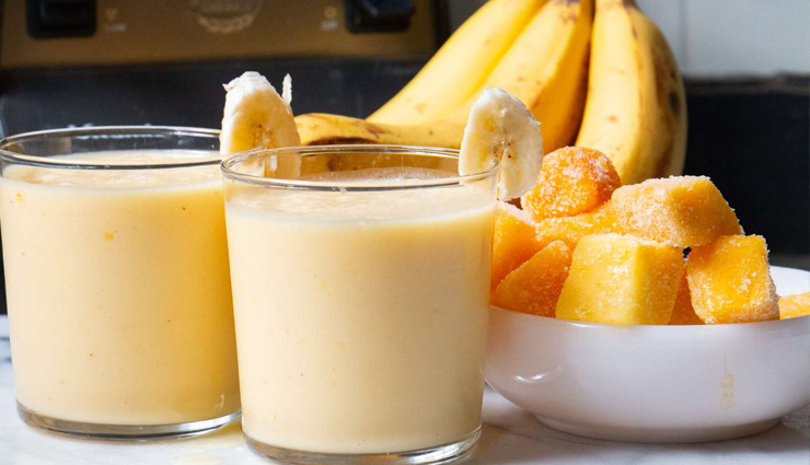 Recipe - Easy Mango Banana Smoothie