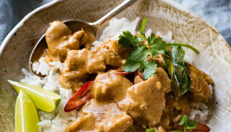 mango chicken curry,mango recipe,chicken recipe,snacks recipe,main course recipe