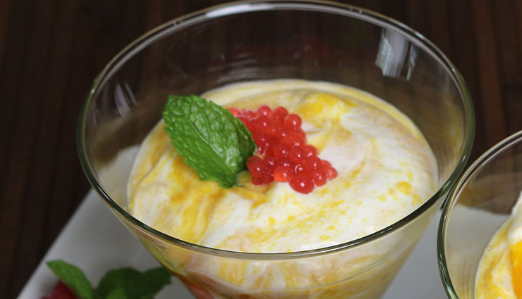mango mousse with raspberry pearls,hunger struck,food,easy recipe