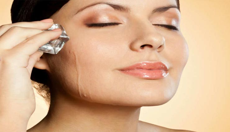 beauty tips,beauty tips in hindi,ice cube for beauty,face clean measures of ice cube