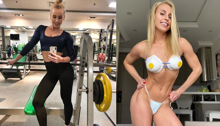 कोरोना वायरस: महिला एथलीट ने पहनी मास्क वाली बिकिनी, लोग बोले - इससे घटिया मजाक नहीं देखा