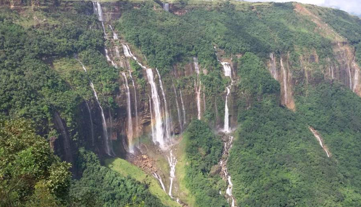meghalaya,places to visit in meghalaya,tourist attractions in meghalaya,cherrapunji,double decker living root bridge,nohkalikai falls,eco park,nokrek national park,seven sisters falls