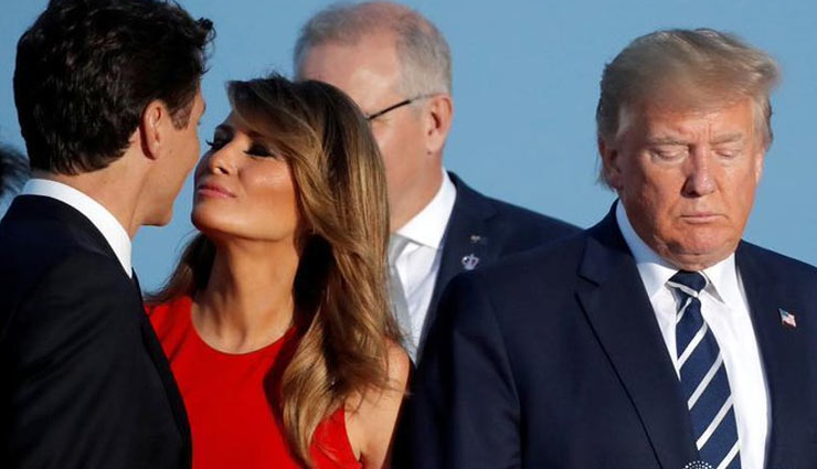 गर्मजोशी के साथ मिले डोनाल्ड ट्रंप की पत्नी और जस्टिन ट्रूडो, तस्वीर हुई वायरल, लोग लेने लगे मजे